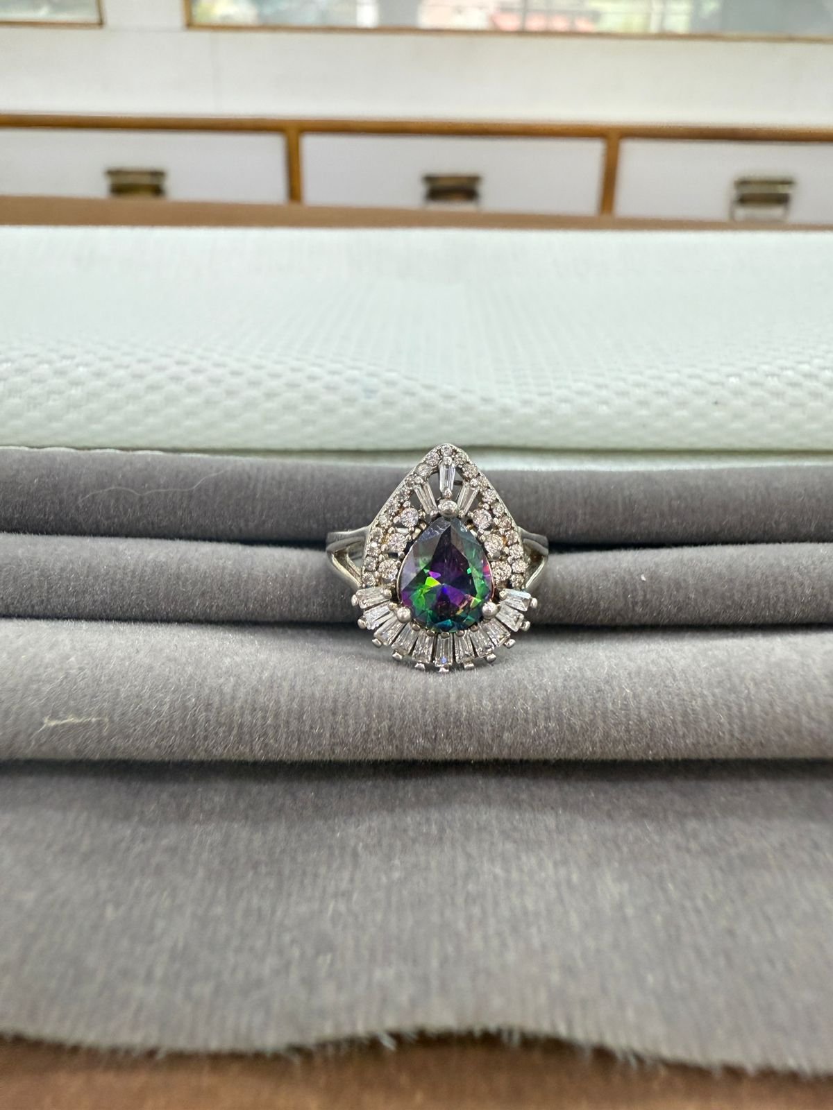 Premium 92.5 Silver Mystic Topaz Turkish Women’s Ring